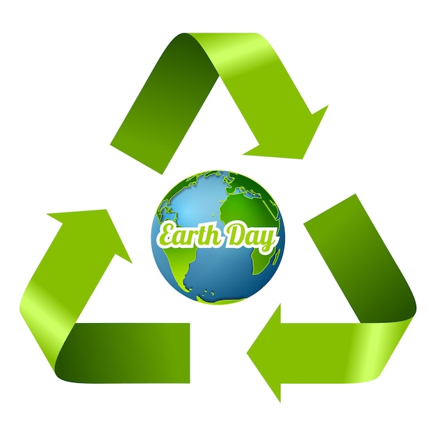 Earth Day design with recycle arrows