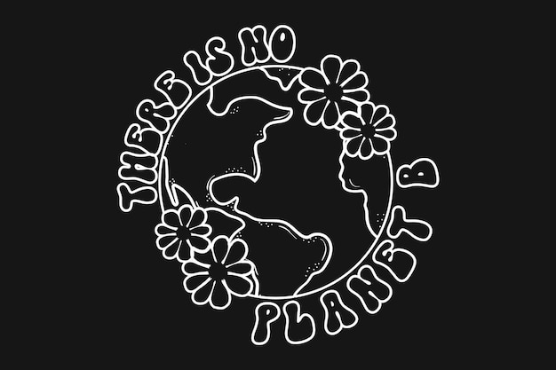 Earth Day Floral Typography T-Shirt Design