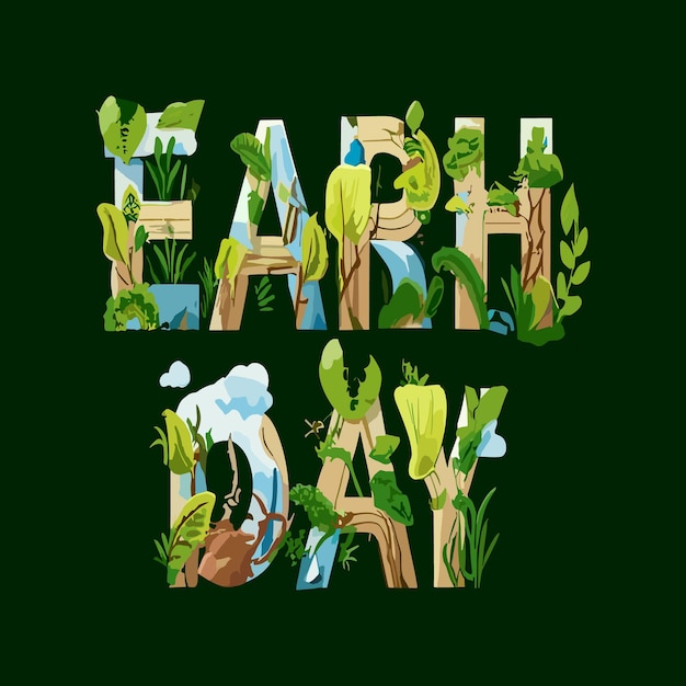 Earth day shirts design template World earth day slogan Earth day typography design