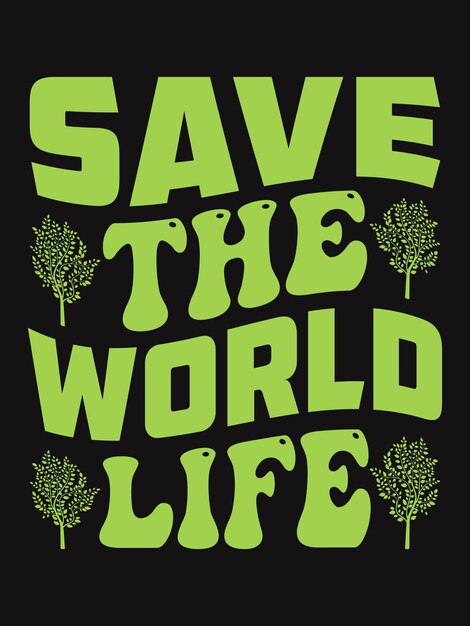 Vector earth day special tshirt template