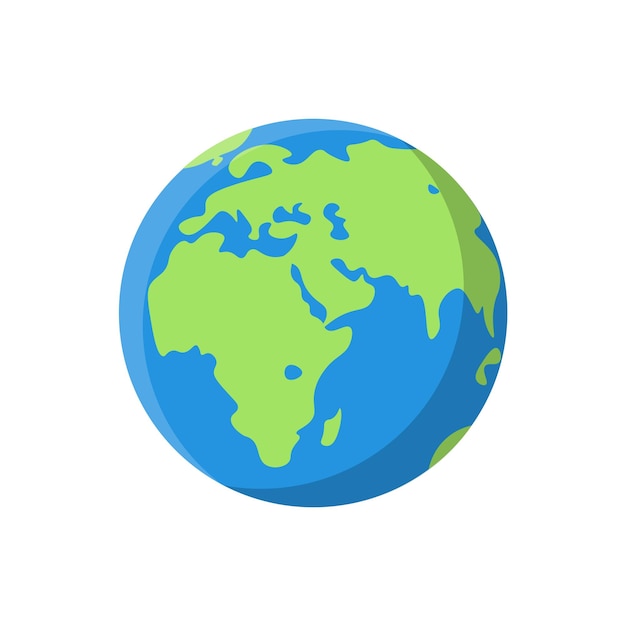 Earth globe illustration design elements flat icon