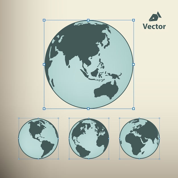 Earth Globe Vector Design Element