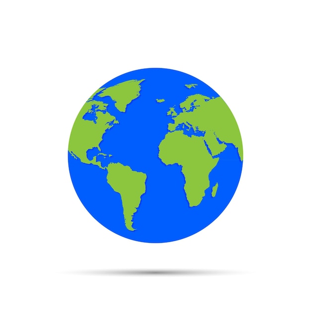 Earth globes isolated on background. Vector illustration. Eps 10.