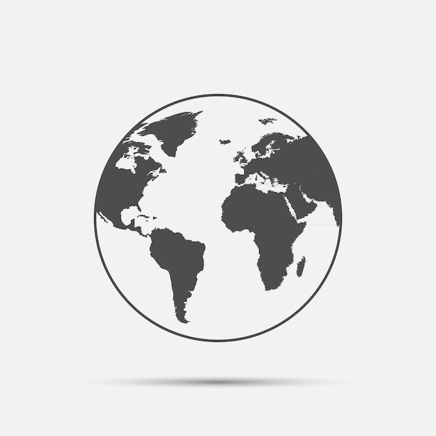 Earth globes isolated on background. Vector illustration. Eps 10.