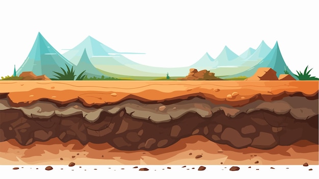 Under Earth Layer Concept Ground and Soil Land