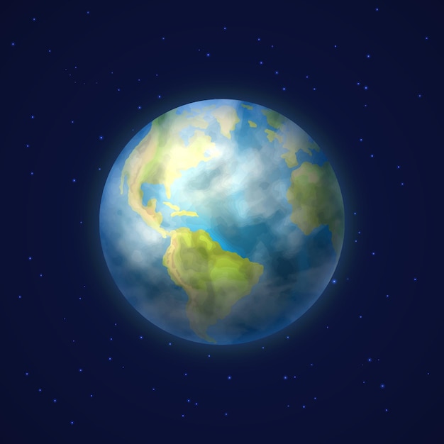 Earth planet on transparent background