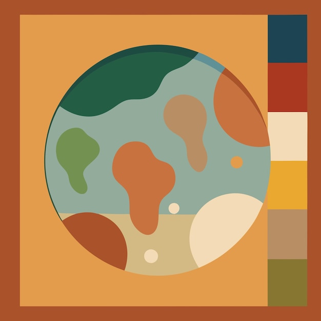 Vector earth tones color platte color only template