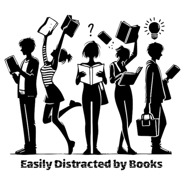 Easily Distracted by Books_M