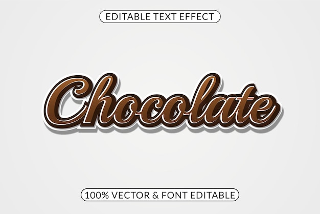 Easily editable chocolate text effect