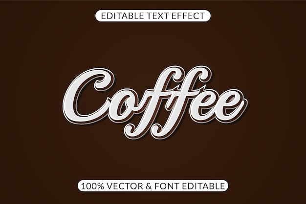 Easily editable coffee text effect