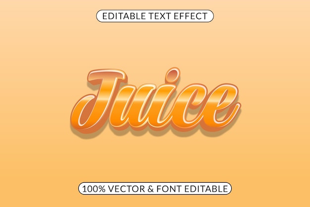 Easily editable juice text effect