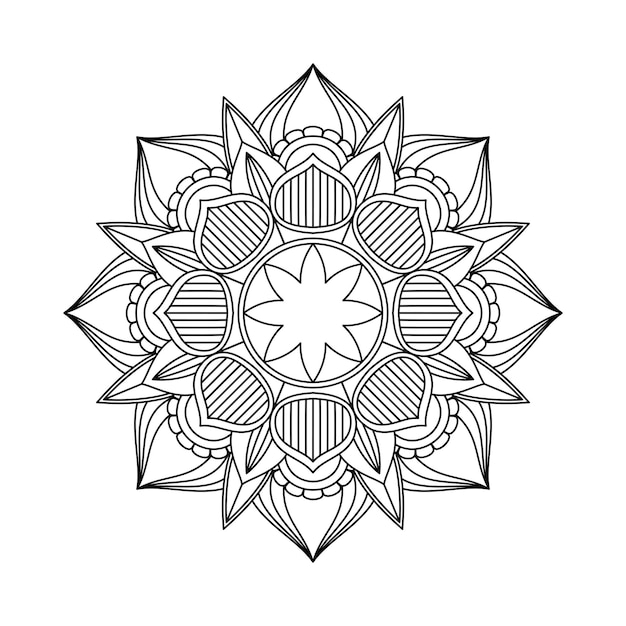 Easily editable and resizable floral mandala background