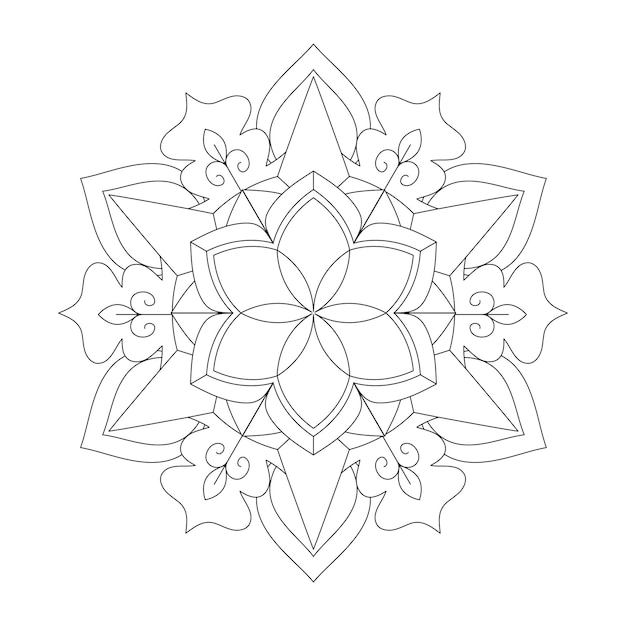 Easily editable and resizable floral mandala background