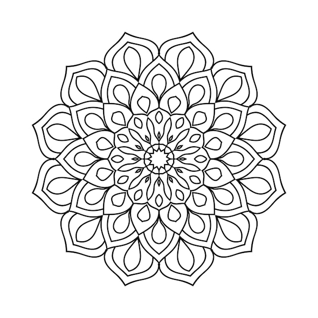 Easily editable and resizable mandala background