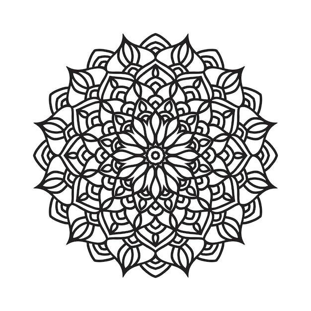 Easily editable and resizable mandala background