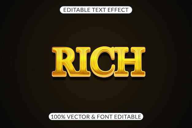 Easily editable rich text effect