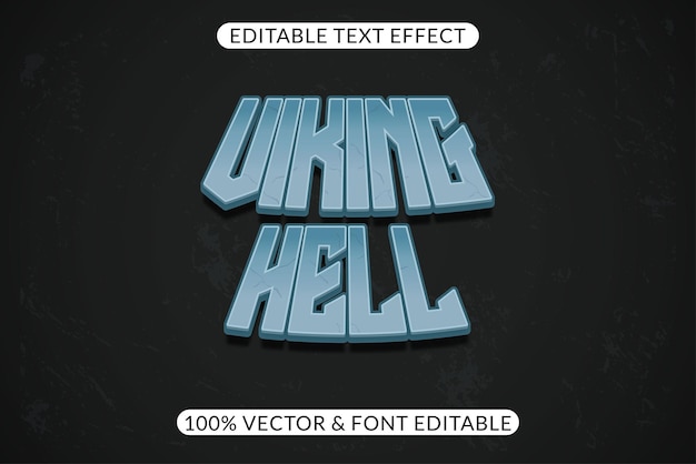 Easily editable viking hell text effect