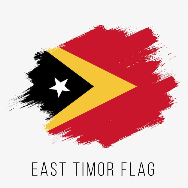 East Timor Vector Flag. East Timor Flag for Independence Day. Grunge East Timor Flag