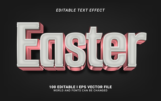 Easter 3d style text effect