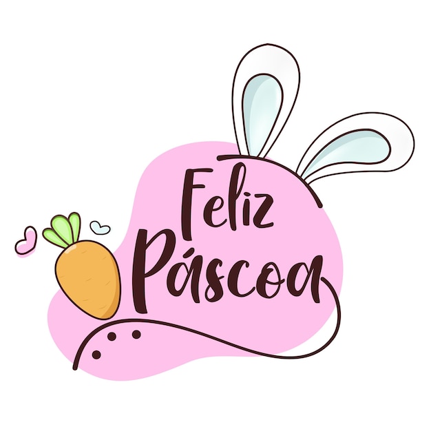 Easter background Cute ears bunny Vector