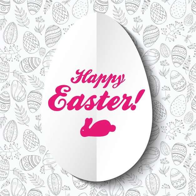 Easter background with eggs and twigs