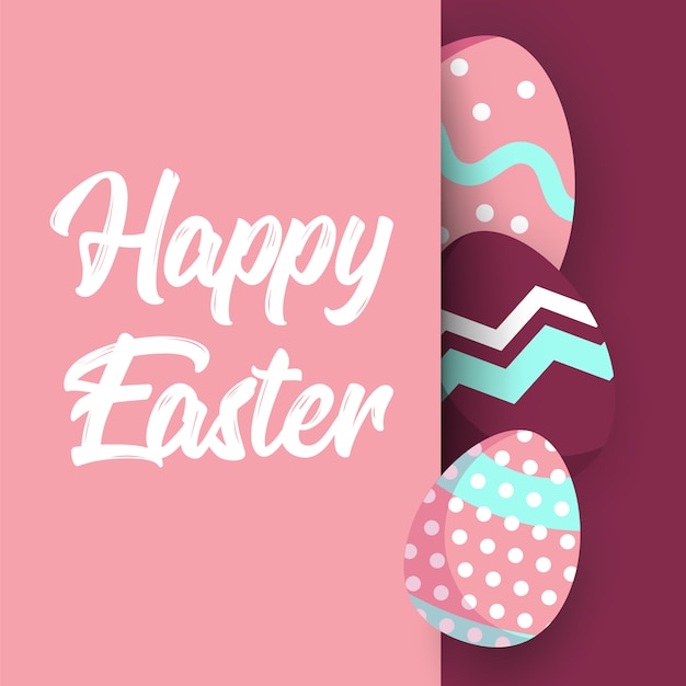 Easter background with modern colorful eggs.