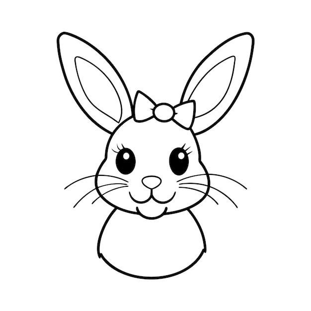 Easter bunny coloring page