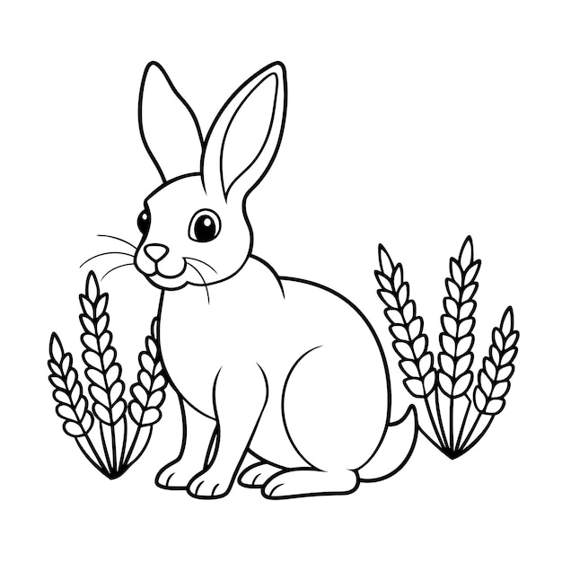 Easter bunny coloring page