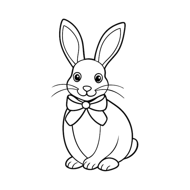 Easter bunny coloring page