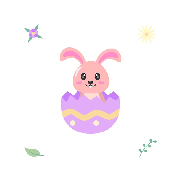 Easter bunny in a egg