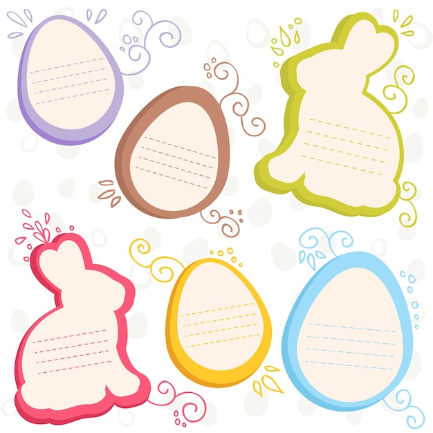 Easter bunny and eggs discount sale stickers