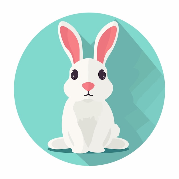 easter_bunny_flat_icon_with_long_shadowvector