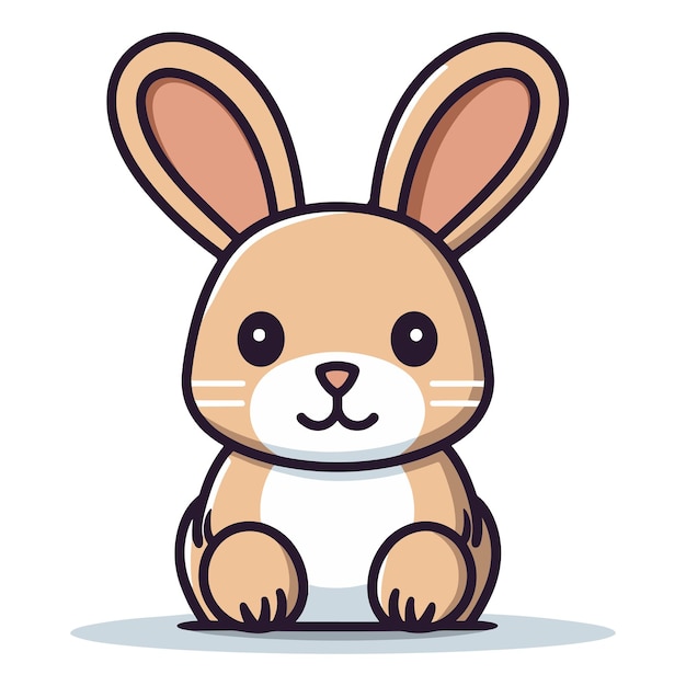 Easter bunny isolated vector illustration