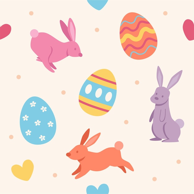 Easter bunny seamless pattern image