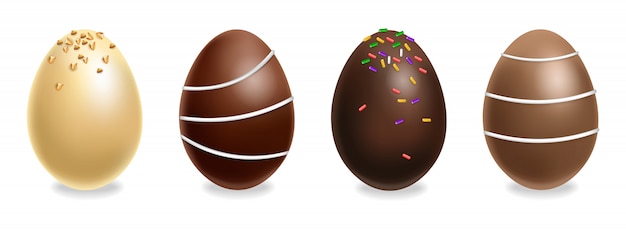 Easter chocolate eggs set