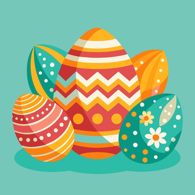 Easter Colorful eggs vector artwork