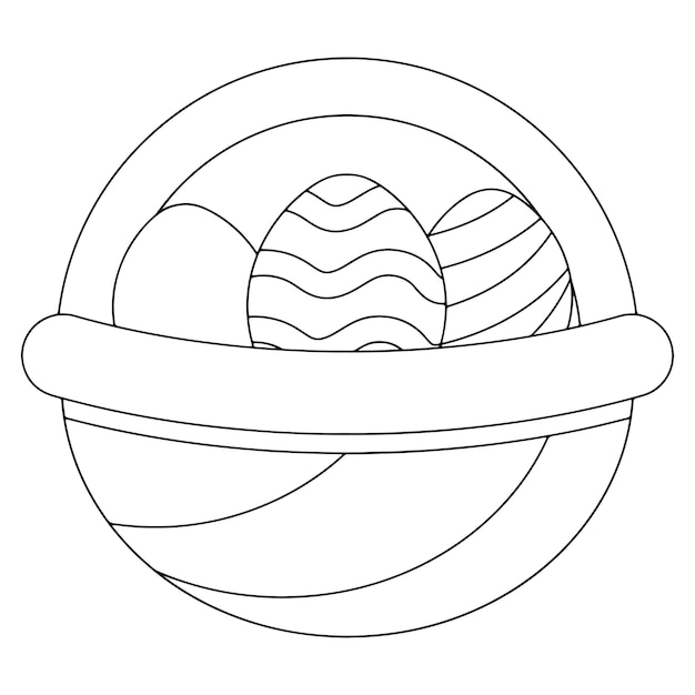 Easter Coloring Pages For Kids Premium Vector