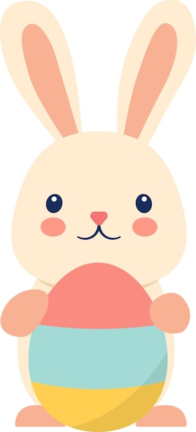 Easter cube bunny little rabbit for holiday design concept