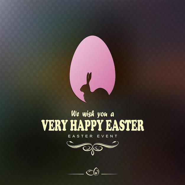 Easter dark design with text