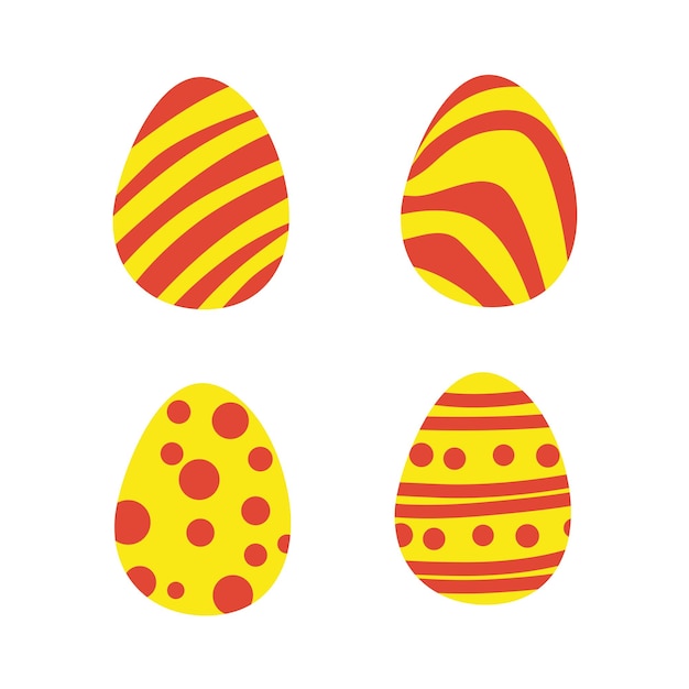 easter day eggs vector set design