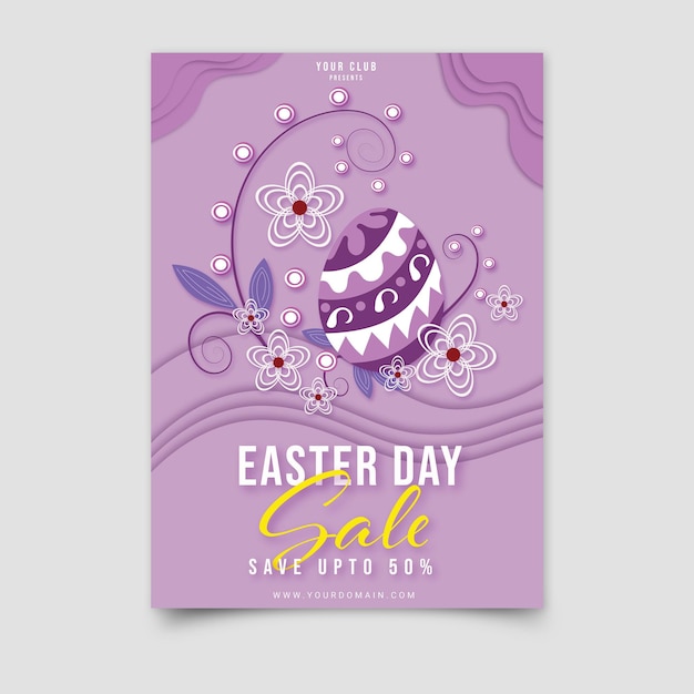 Vector easter day poster