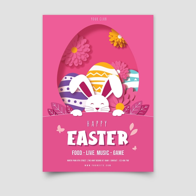 Vector easter day poster