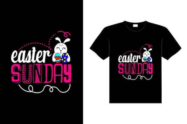 Vector easter day typography egg lettering t-shirt design holiday greeting cute bunny vector art