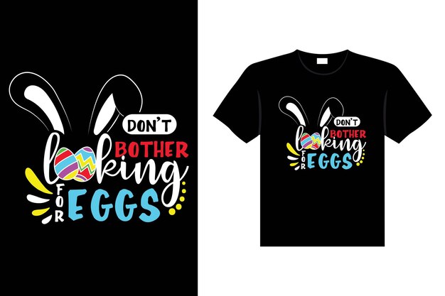 Easter day typography egg lettering tshirt design holiday greeting cute bunny vector art