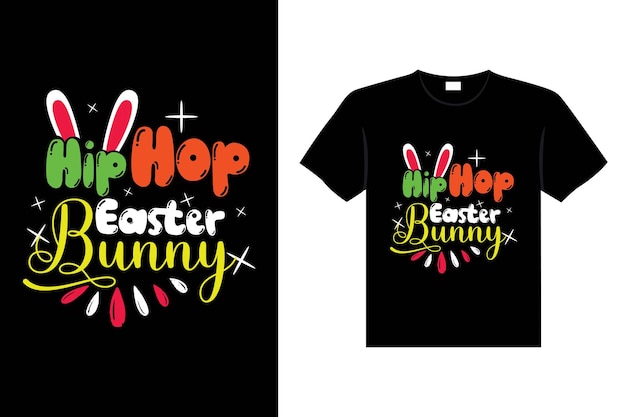 Easter day typography egg lettering tshirt design holiday greeting cute bunny vector art