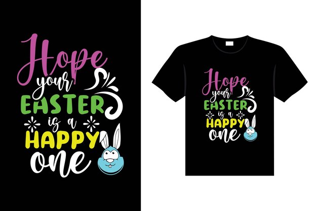 Vector easter day typography egg lettering tshirt design holiday greeting cute bunny vector art