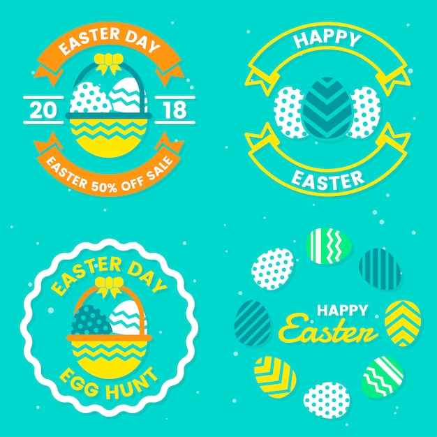 Easter Day Vector Logo for banner