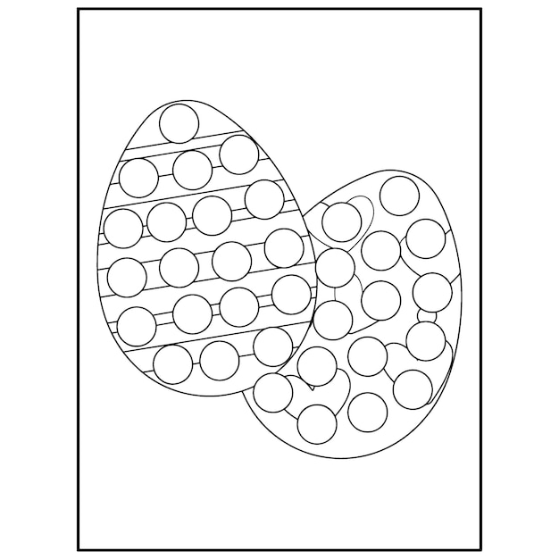 Easter Dot Marker Coloring pages for kids