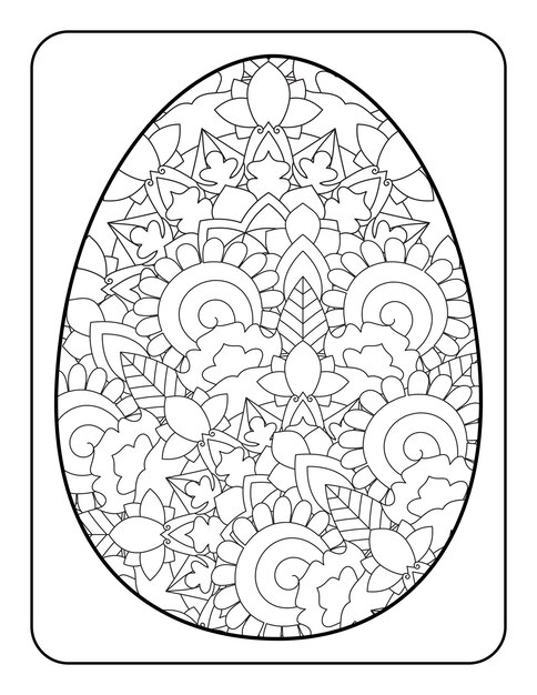 Easter egg coloring page Easter bunny coloring page Easter coloring page for adults and kids