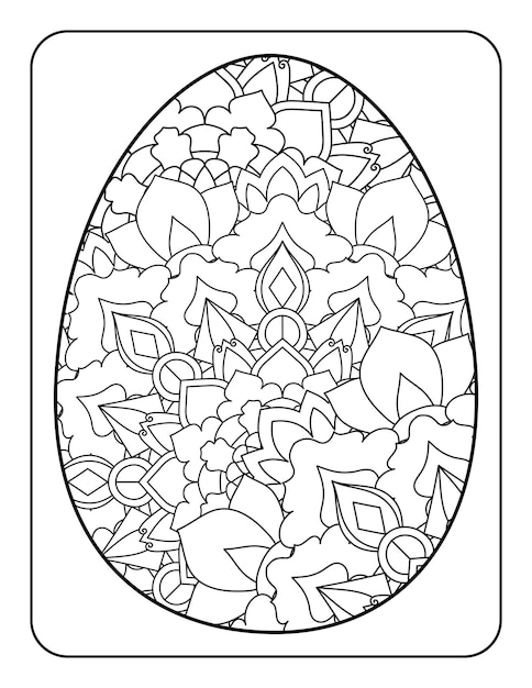 Easter egg coloring page Easter bunny coloring page Easter coloring page for adults and kids